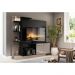 Estante para TV até 55" Multimóveis Denver FG2473 Preta/Lacca Fumê
