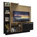 Estante para TV até 55" Multimóveis Denver FG2473 Rustic/Preta