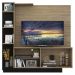 Estante para TV até 55" Multimóveis Denver FG2473 Rustic/Preta