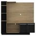 Estante para TV até 55" Multimóveis Denver FG2473 Rustic/Preta