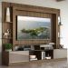 Estante para TV até 65" Multimóveis Oslo FG3395 Madeirada/Lacca Fumê