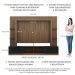 Estante para TV até 65" Multimóveis Oslo FG3395 Madeirada/Preta