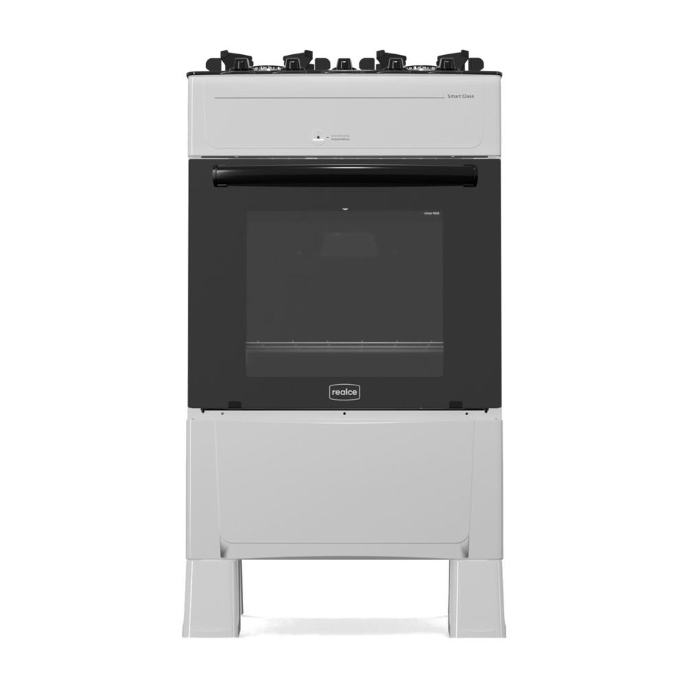 Fogão 4 Bocas a Gás Realce Smart Glass CR223 Branco
