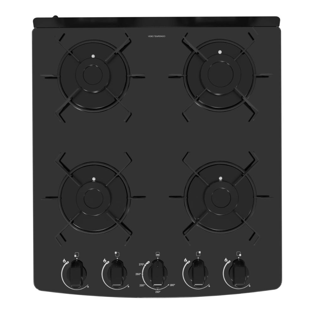 Fogão 4 Bocas a Gás Realce Smart Glass CR223 Preto