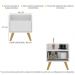 Gabinete Armário Banheiro 40 cm com Pés Retrô Multimóveis MP5037 Branco/Natural