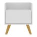Gabinete Armário Banheiro 40 cm com Pés Retrô Multimóveis MP5037 Branco/Natural
