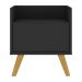 Gabinete Armário Banheiro 40 cm com Pés Retrô Multimóveis MP5037 Preto/Natural