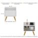 Gabinete Armário Banheiro 40cm Retrô Multimóveis V5037 Branco/Natural