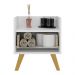 Gabinete Armário Banheiro 40cm Retrô Multimóveis V5037 Branco/Natural