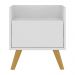 Gabinete Armário Banheiro 40cm Retrô Multimóveis V5037 Branco/Natural