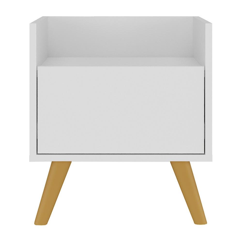 Gabinete Armário Banheiro 40cm Retrô Multimóveis V5037 Branco/Natural