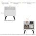 Gabinete Armário Banheiro 40cm Retrô Multimóveis V5037 Branco/Preto