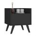 Gabinete Armário Banheiro 40cm Retrô Multimóveis V5037 Preto