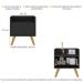 Gabinete Armário Banheiro 40cm Retrô Multimóveis V5037 Preto/Natural