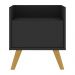 Gabinete Armário Banheiro 40cm Retrô Multimóveis V5037 Preto/Natural