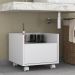 Gabinete Armário Banheiro 40cm com Rodízios Multimóveis V5035 Branco