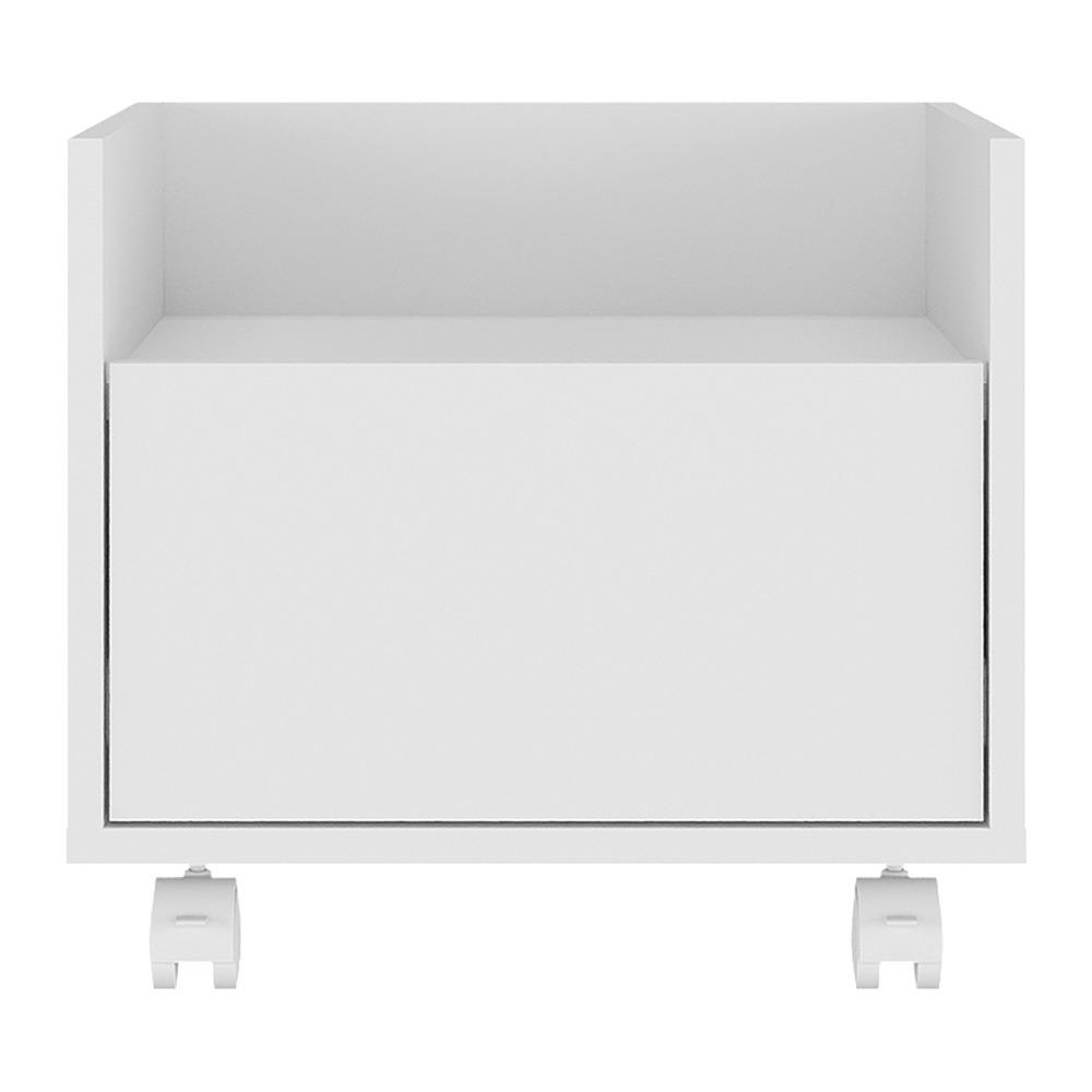 Gabinete Armário Banheiro 40cm com Rodízios Multimóveis V5035 Branco