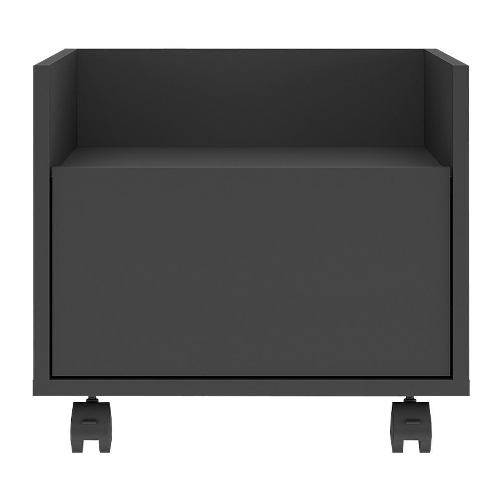 Gabinete Armário Banheiro 40cm com Rodízios Multimóveis V5035 Preto