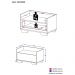 Gabinete Armário Banheiro 60 cm c/ Pés Quadrados Multimóveis Preto/Branco