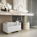 Gabinete Armário Banheiro 60cm Multimóveis V3625 Branco/Natural