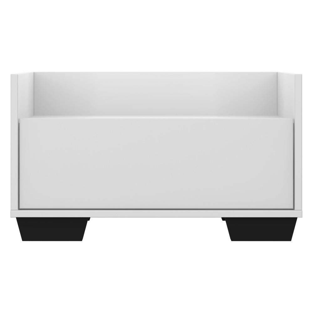 Gabinete Armário Banheiro 60cm Multimóveis V3625 Branco/Preto