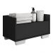 Gabinete Armário Banheiro 60cm Multimóveis V3625 Preto/Branco