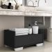 Gabinete Armário Banheiro 60cm Multimóveis V3625 Preto/Branco