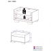 Gabinete Armário Banheiro 60cm Multimóveis V3625 Preto/Branco