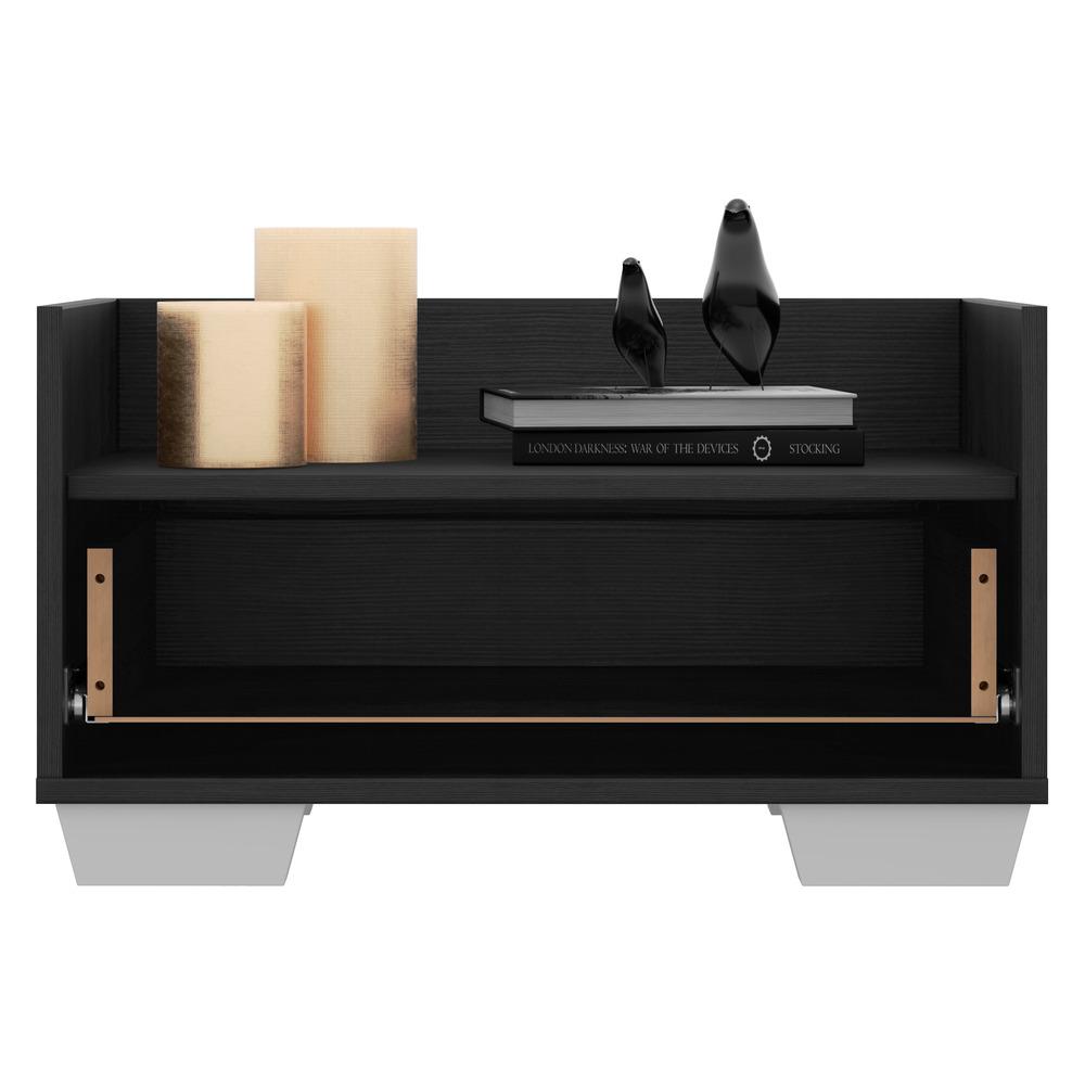 Gabinete Armário Banheiro 60cm Multimóveis V3625 Preto/Branco