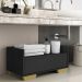 Gabinete Armário Banheiro 60cm Multimóveis V3625 Preto/Natural
