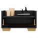Gabinete Armário Banheiro 60cm Multimóveis V3625 Preto/Natural