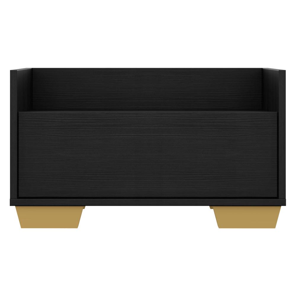 Gabinete Armário Banheiro 60cm Multimóveis V3625 Preto/Natural