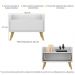 Gabinete Armário Banheiro 60cm Retrô Multimóveis V3624 Branco/Natural