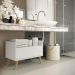Gabinete Armário Banheiro 60cm Retrô Multimóveis V3624 Branco/Natural