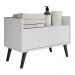 Gabinete Armário Banheiro 60cm Retrô Multimóveis V3624 Branco/Preto