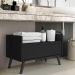 Gabinete Armário Banheiro 60cm Retrô Multimóveis V3624 Preto