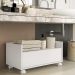 Gabinete Armário Banheiro 60cm com Rodízios Multimóveis V3591 Branco