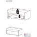 Gabinete Armário Banheiro 80 cm c/ Pés Quadrados Multimóveis Rustic/Branco