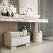 Gabinete Armário Banheiro 80 cm c/ Pés Quadrados Multimóveis Rustic/Branco