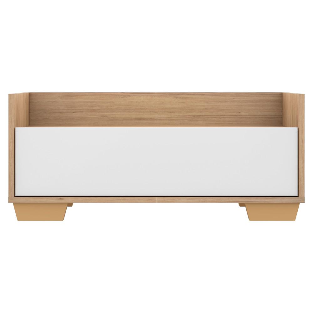 Gabinete Armário Banheiro 80 cm c/ Pés Quadrados Multimóveis Rustic/Branco/Natural