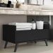 Gabinete Armário Banheiro 80 cm c/ Pés Retrô Multimóveis Preto