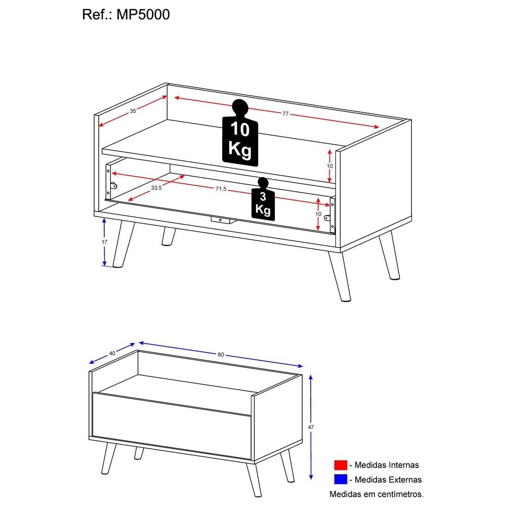 Gabinete Armário Banheiro 80 cm c/ Pés Retrô Multimóveis Preto