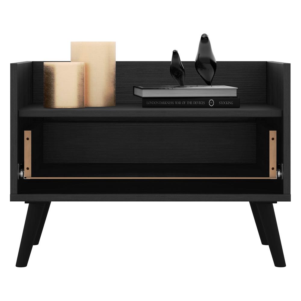 Gabinete Armário Banheiro 80 cm c/ Pés Retrô Multimóveis Preto