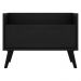 Gabinete Armário Banheiro 80 cm c/ Pés Retrô Multimóveis Preto