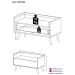 Gabinete Armário Banheiro 80 cm c/ Pés Retrô Multimóveis Preto/Branco