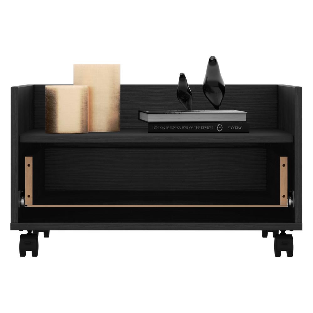 Gabinete Armário Banheiro 80 cm c/ Rodízios Multimóveis Preto