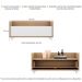 Gabinete Armário Banheiro 80 cm c/ Rodízios Multimóveis Rustic/Branco