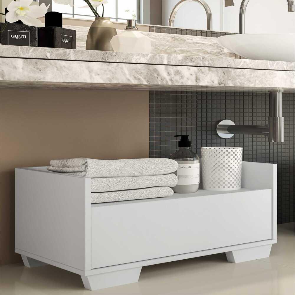 Gabinete Armário Banheiro 80cm Multimóveis V5001 Branco