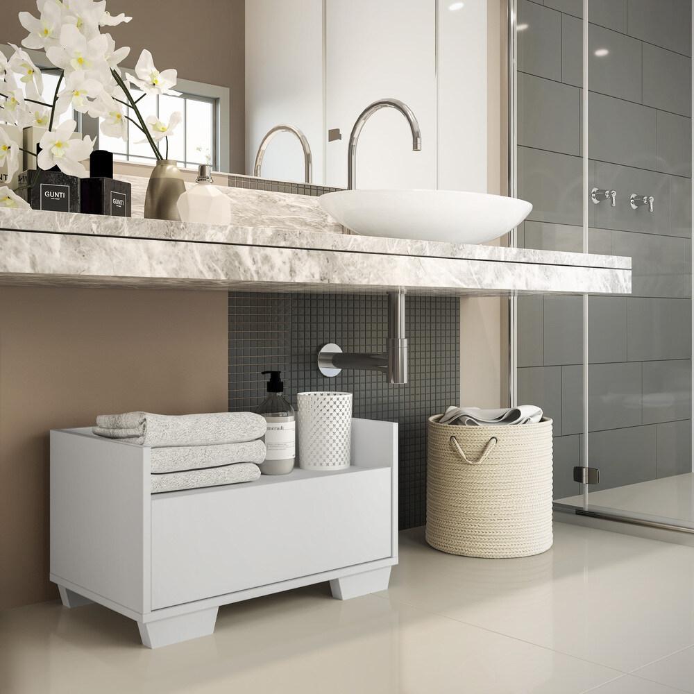Gabinete Armário Banheiro 80cm Multimóveis V5001 Branco