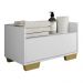 Gabinete Armário Banheiro 80cm Multimóveis V5001 Branco/Natural